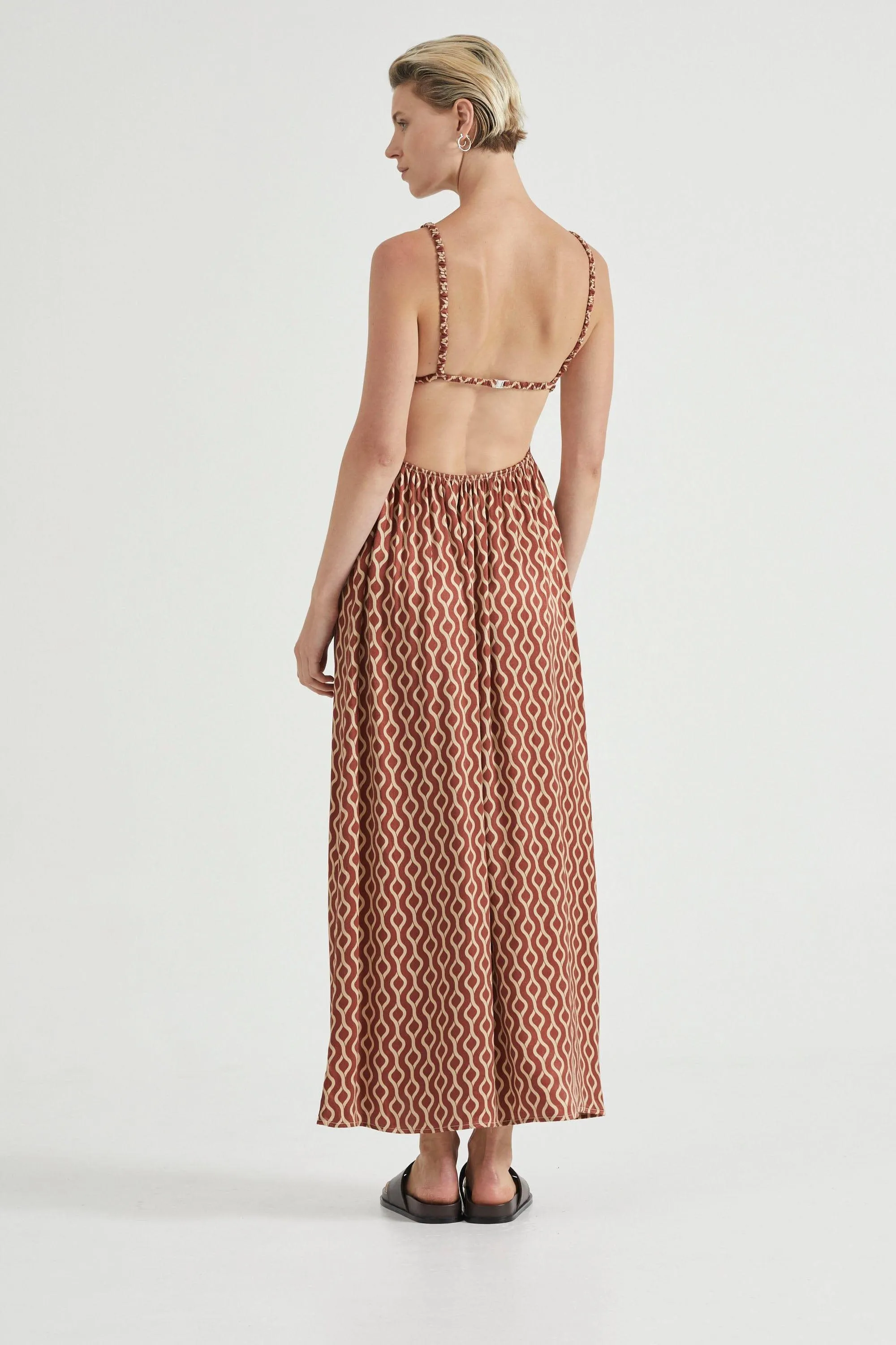 VOYAGE TRIANGLE MAXI DRESS | TILE