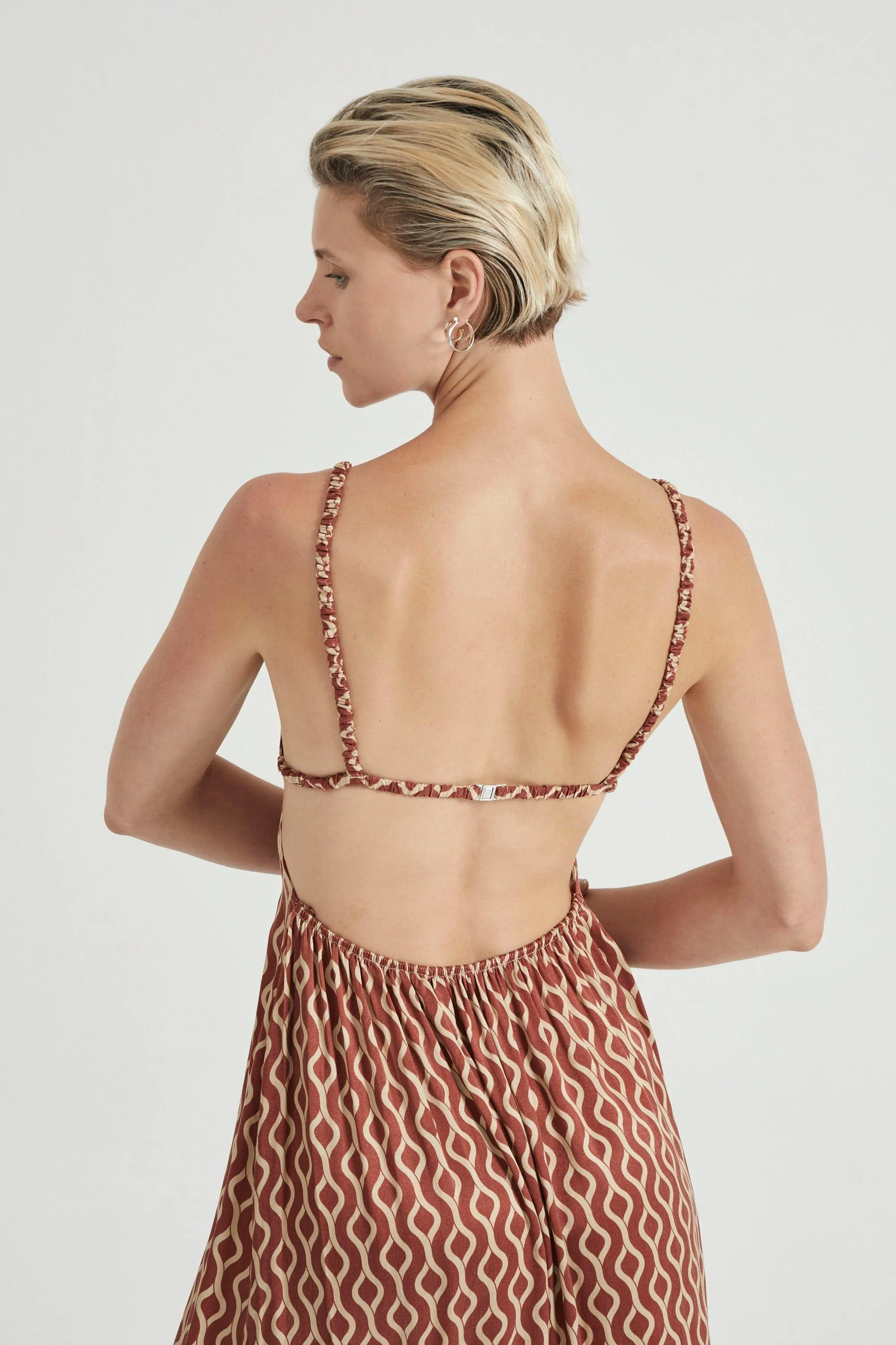 VOYAGE TRIANGLE MAXI DRESS | TILE