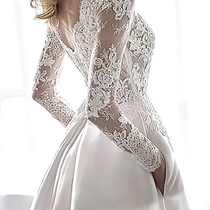 Wedding Dresses Bride Dress Elegant Full Case Court Train