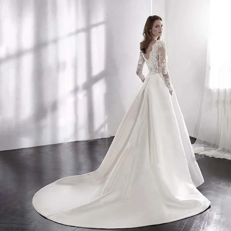 Wedding Dresses Bride Dress Elegant Full Case Court Train