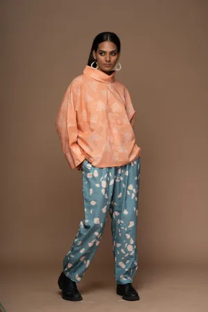 Whisper Pleats Pants in Terrazzo Love Pattern