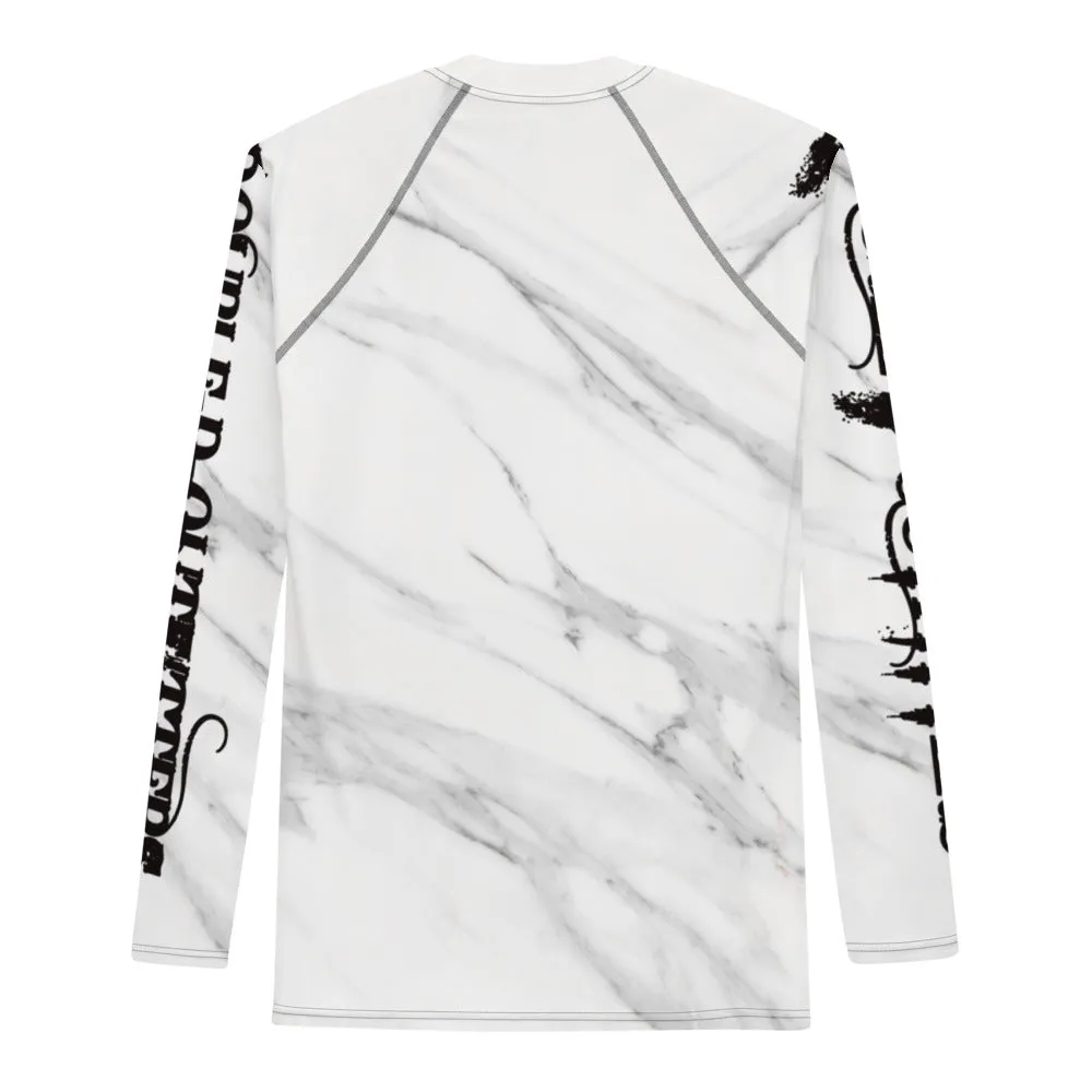 White Marble L/S SPF Tee