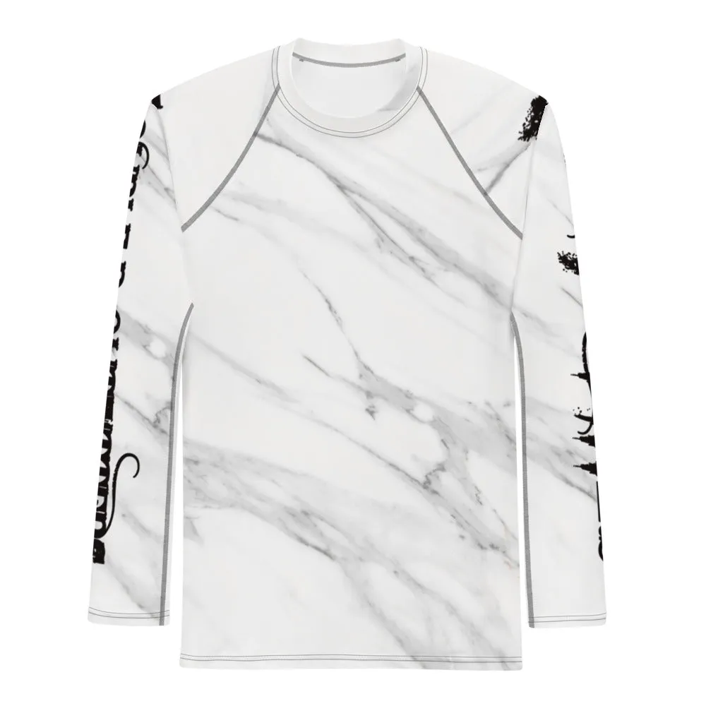White Marble L/S SPF Tee