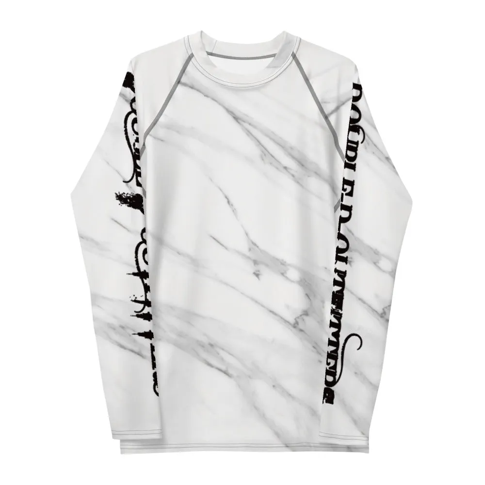White Marble L/S SPF Tee