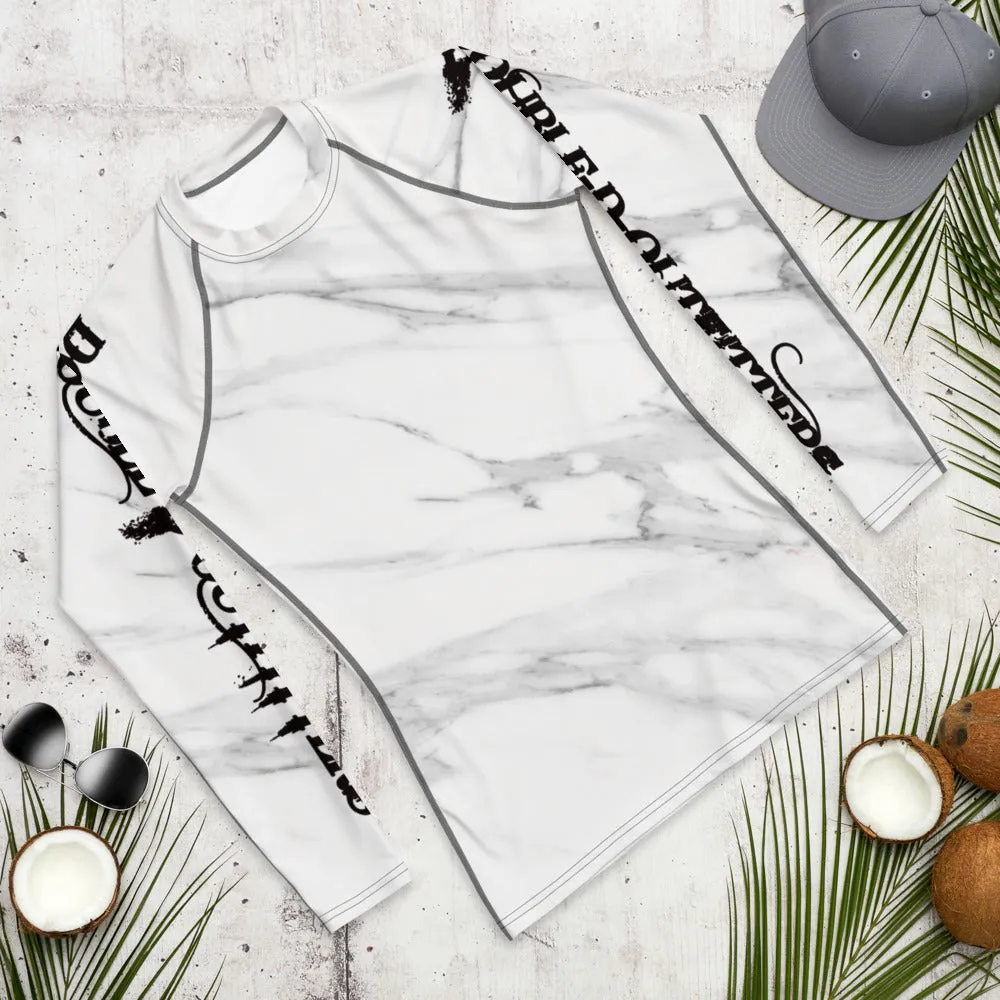 White Marble L/S SPF Tee