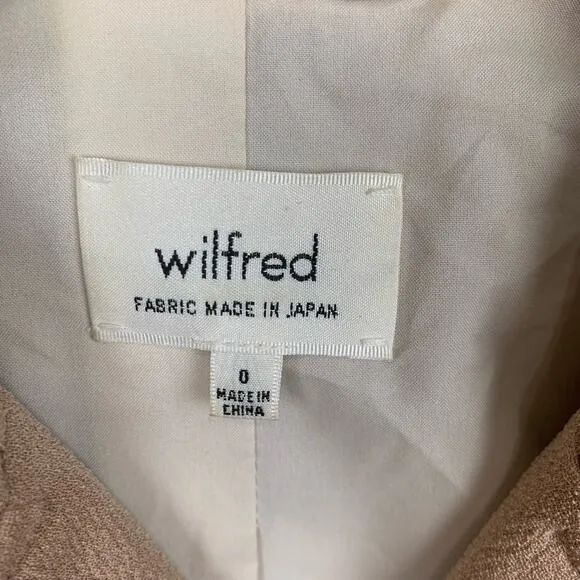 Wilfred Montesson Aritzia Tan Moto Style Jacket - 0