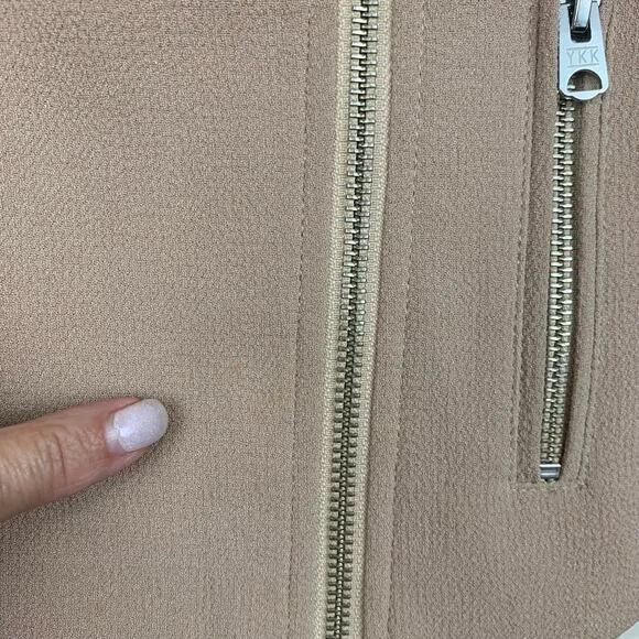 Wilfred Montesson Aritzia Tan Moto Style Jacket - 0
