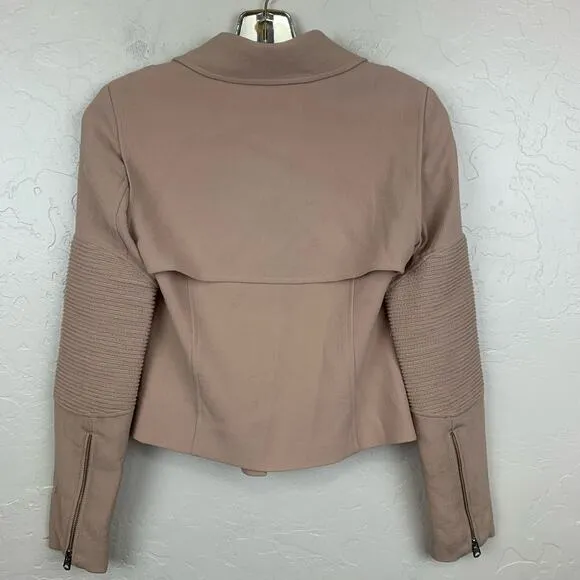 Wilfred Montesson Aritzia Tan Moto Style Jacket - 0