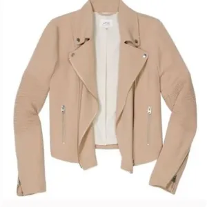 Wilfred Montesson Aritzia Tan Moto Style Jacket - 0