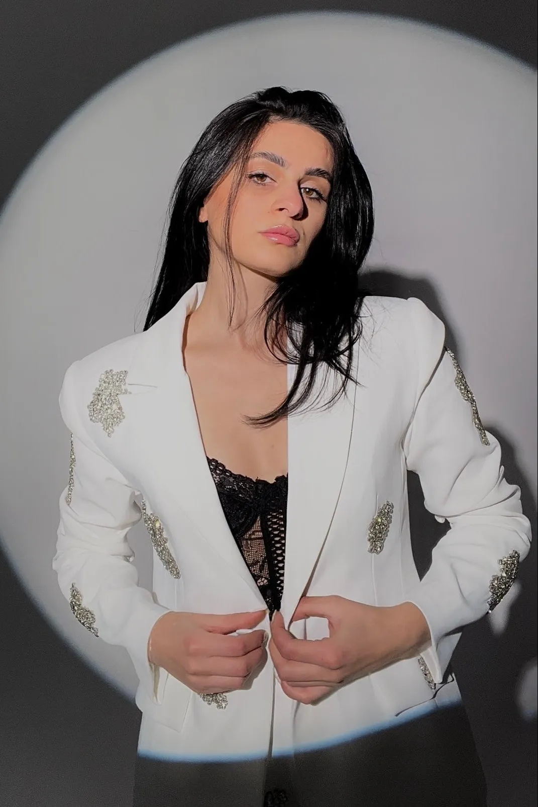 Winee Diamante Blazer Set