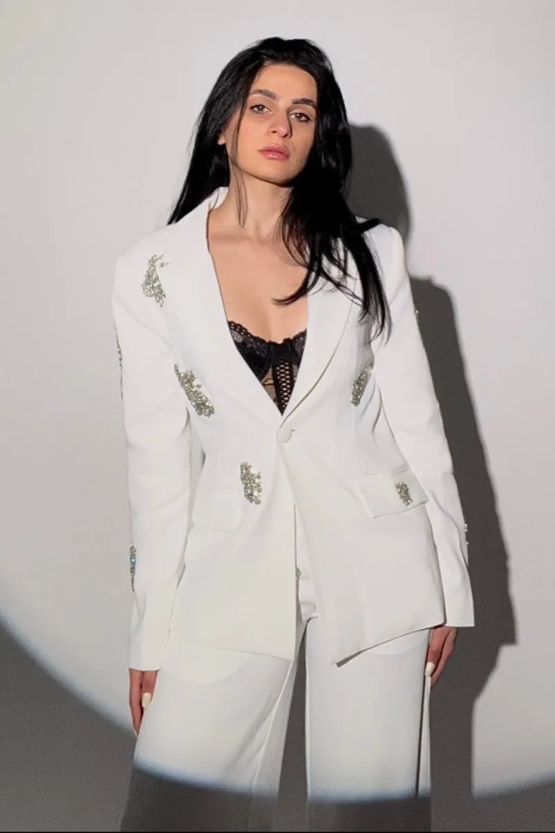 Winee Diamante Blazer Set