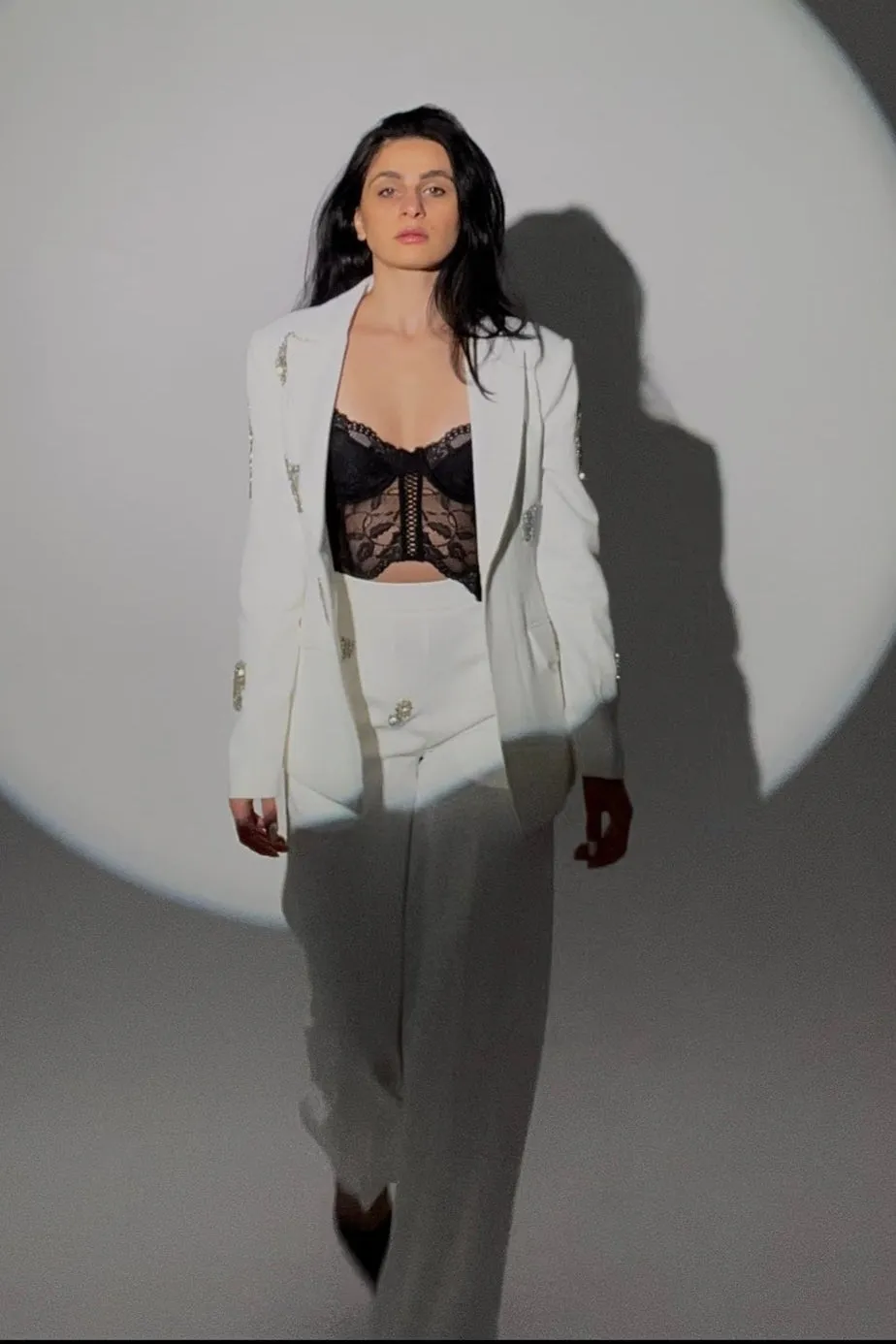 Winee Diamante Blazer Set