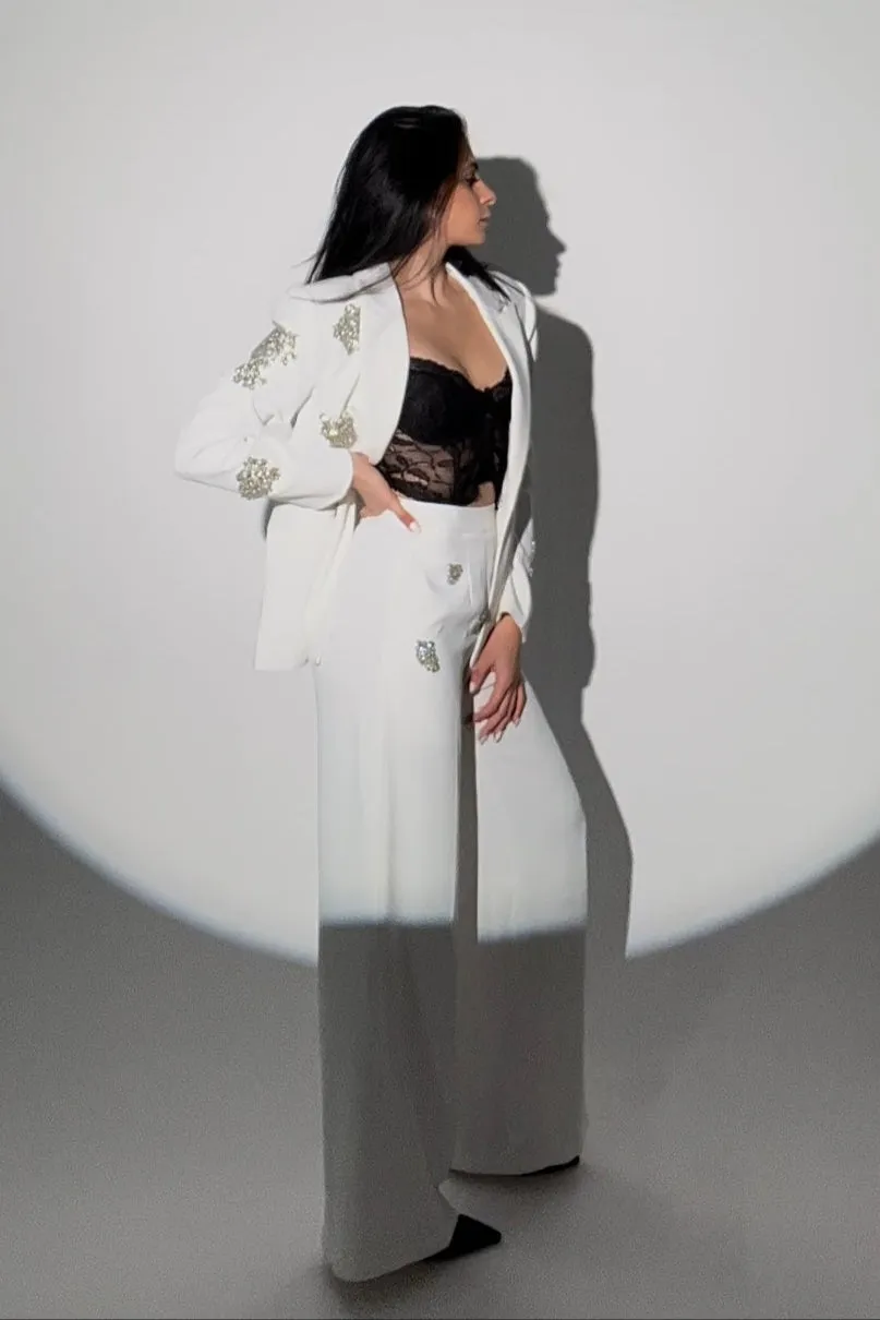 Winee Diamante Blazer Set