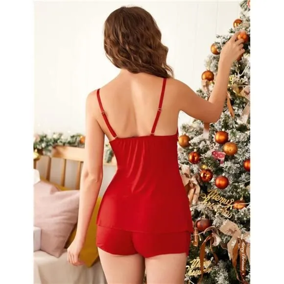 Womens Sleepwear Lace Pajamas Cami PJS Set Pajama Set for Women