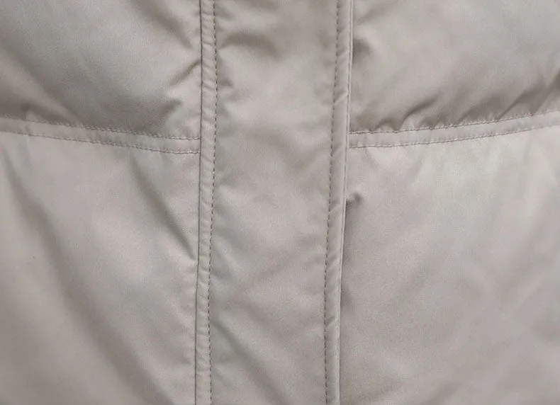 Women's Solid Quilted Puffer Coat with Chic Faux Fur Collar