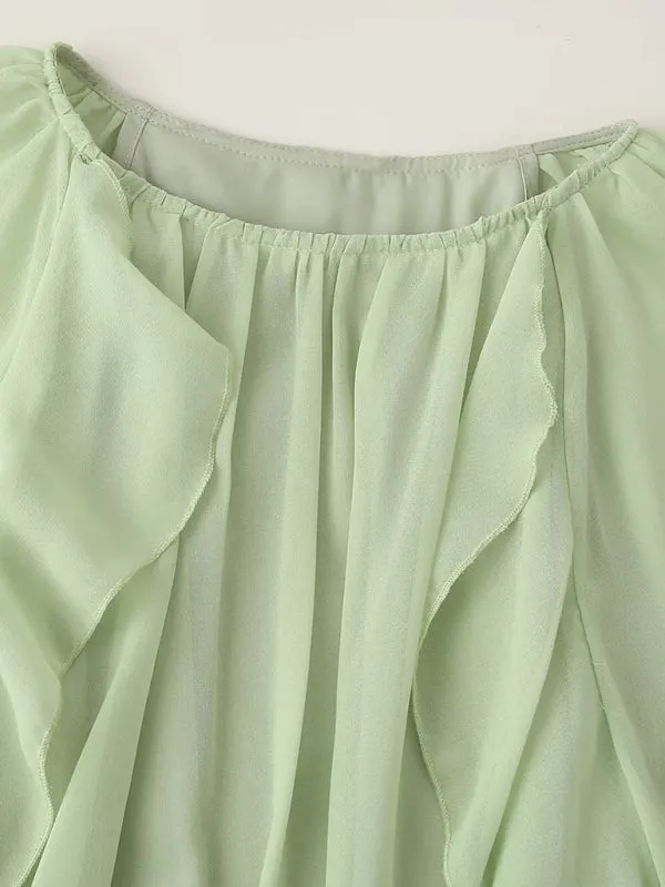 Wome's Layered Ruffle Dress