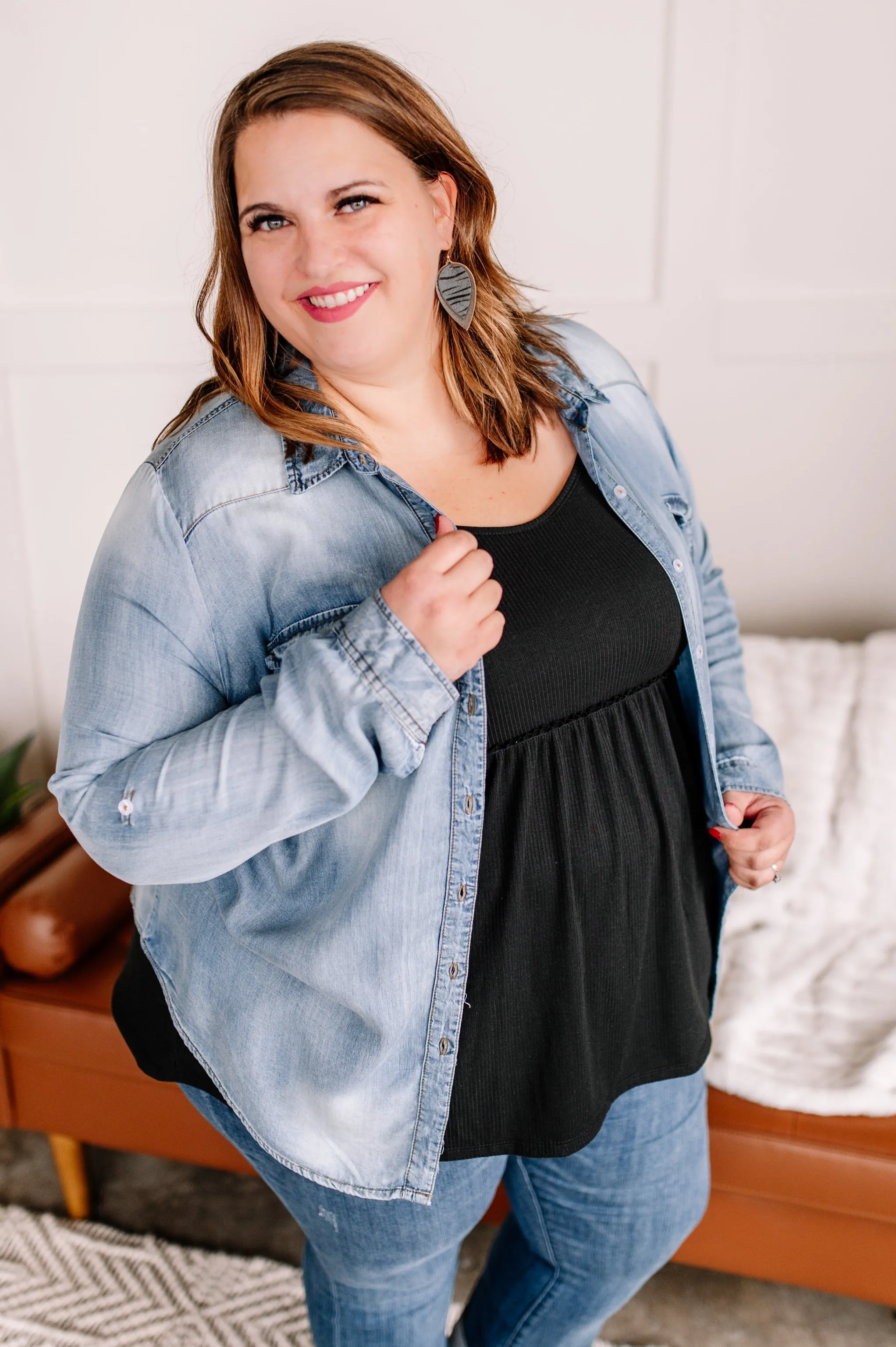 Worn Around The Edges Top In Denim