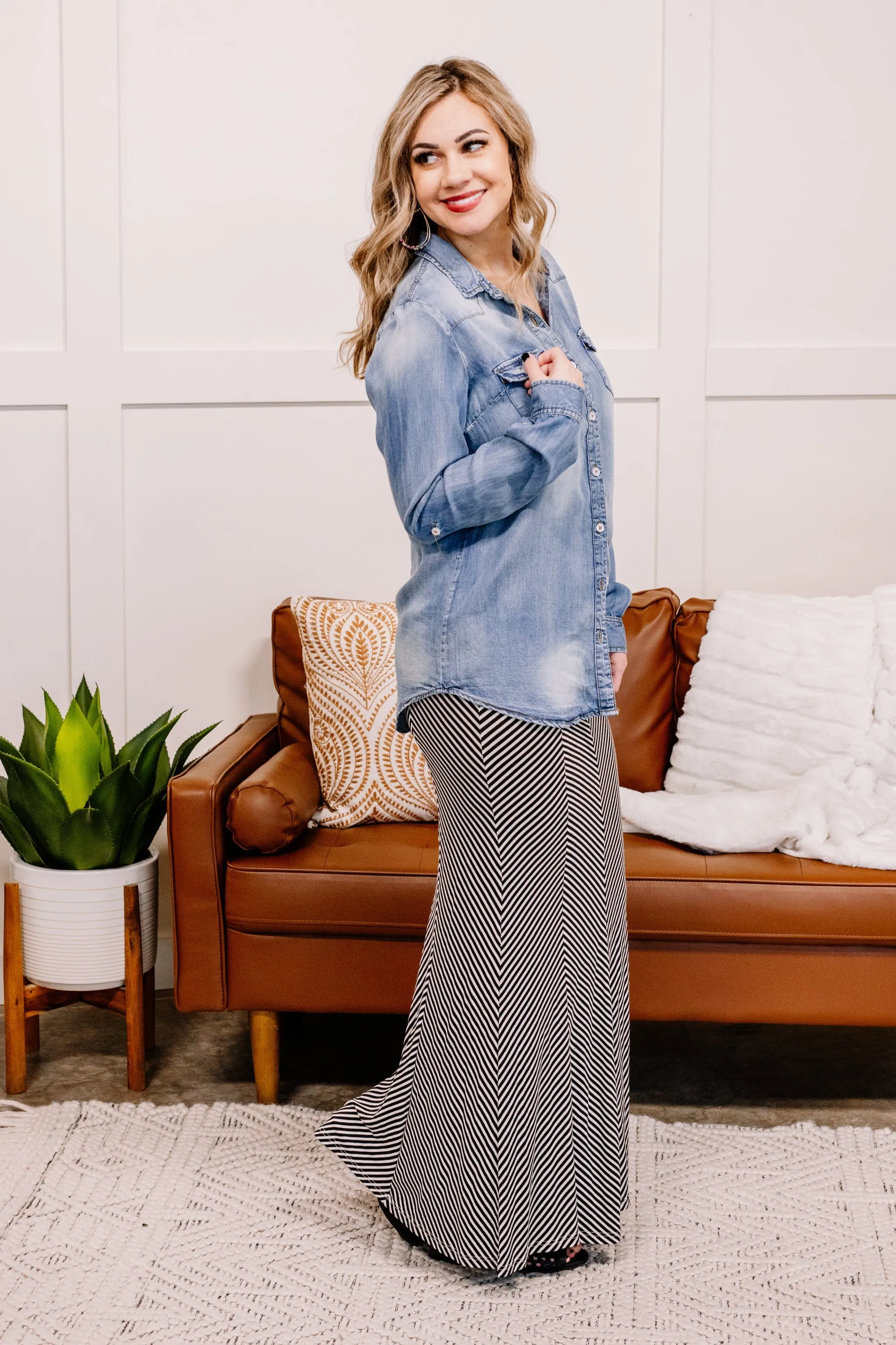 Worn Around The Edges Top In Denim