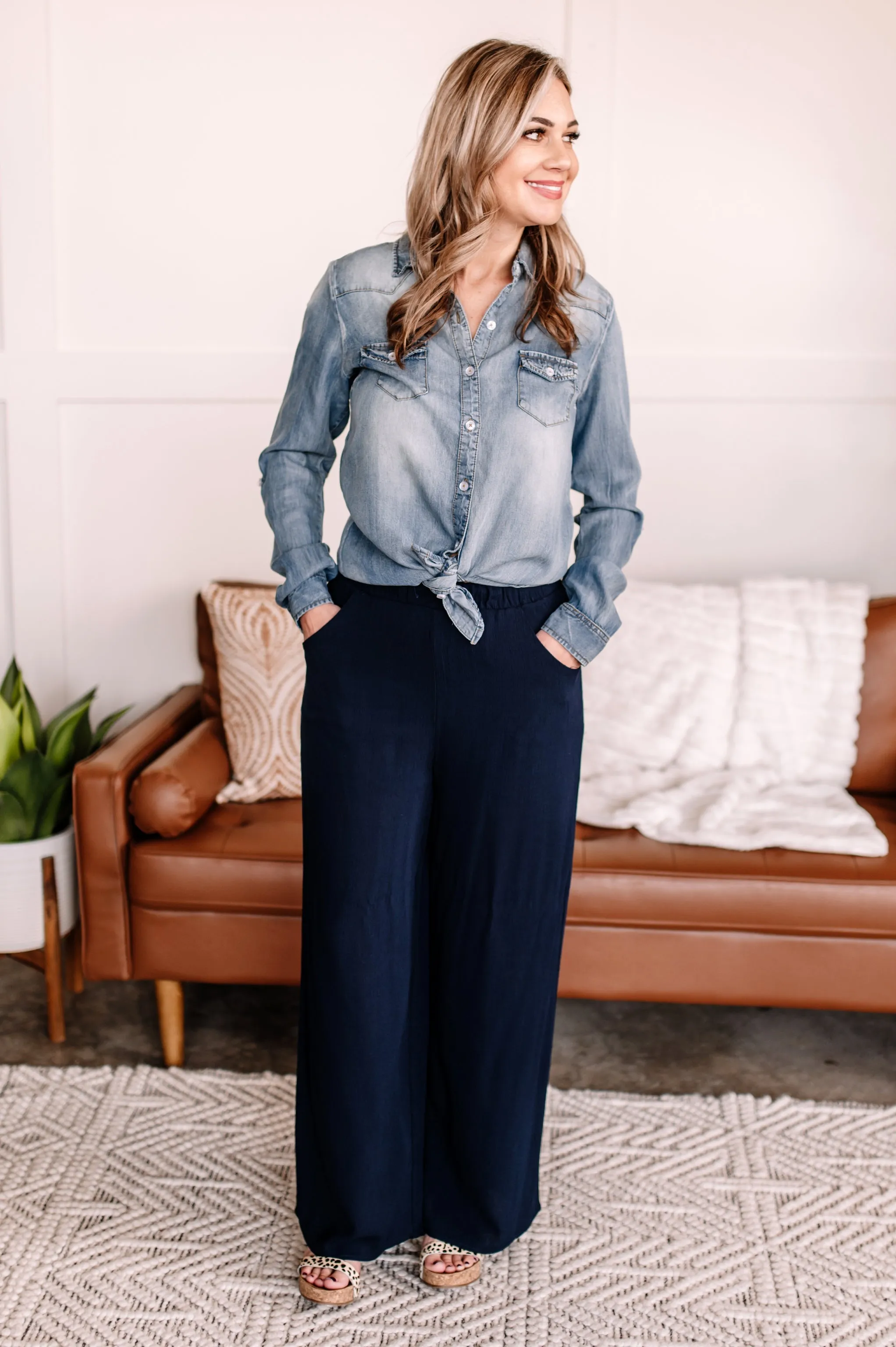 Worn Around The Edges Top In Denim