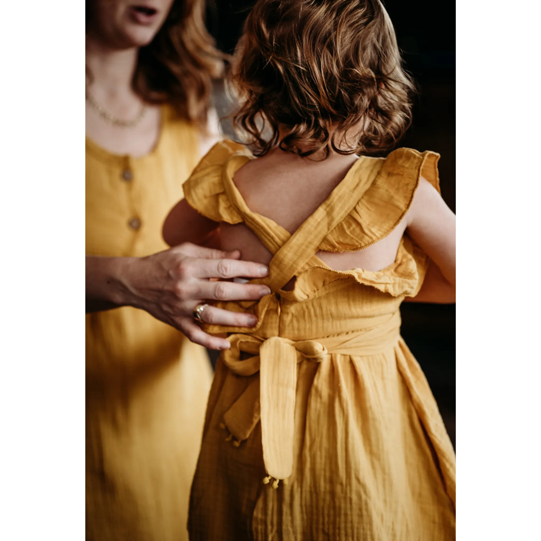 Yellow Maxi Matching Mommy & Me Dress- Women's Size
