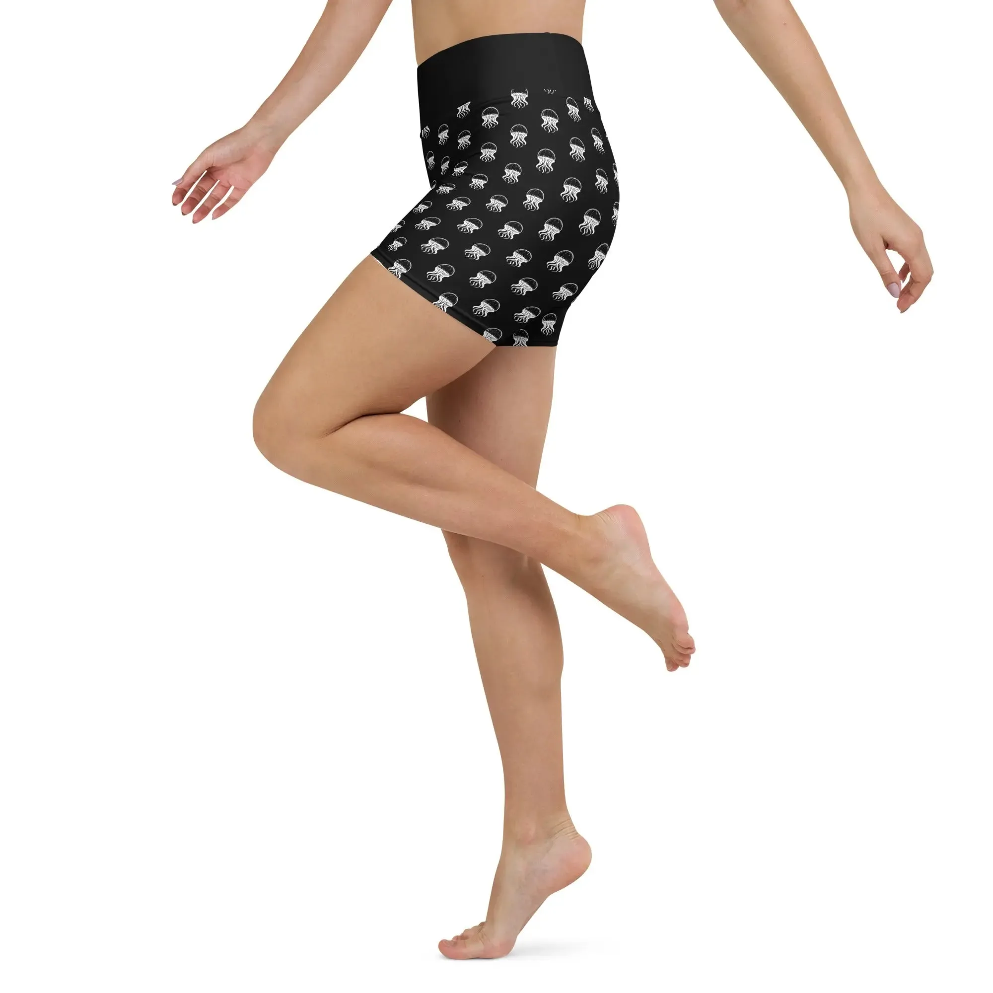 Yoga Shorts - Jellyfish Invaders