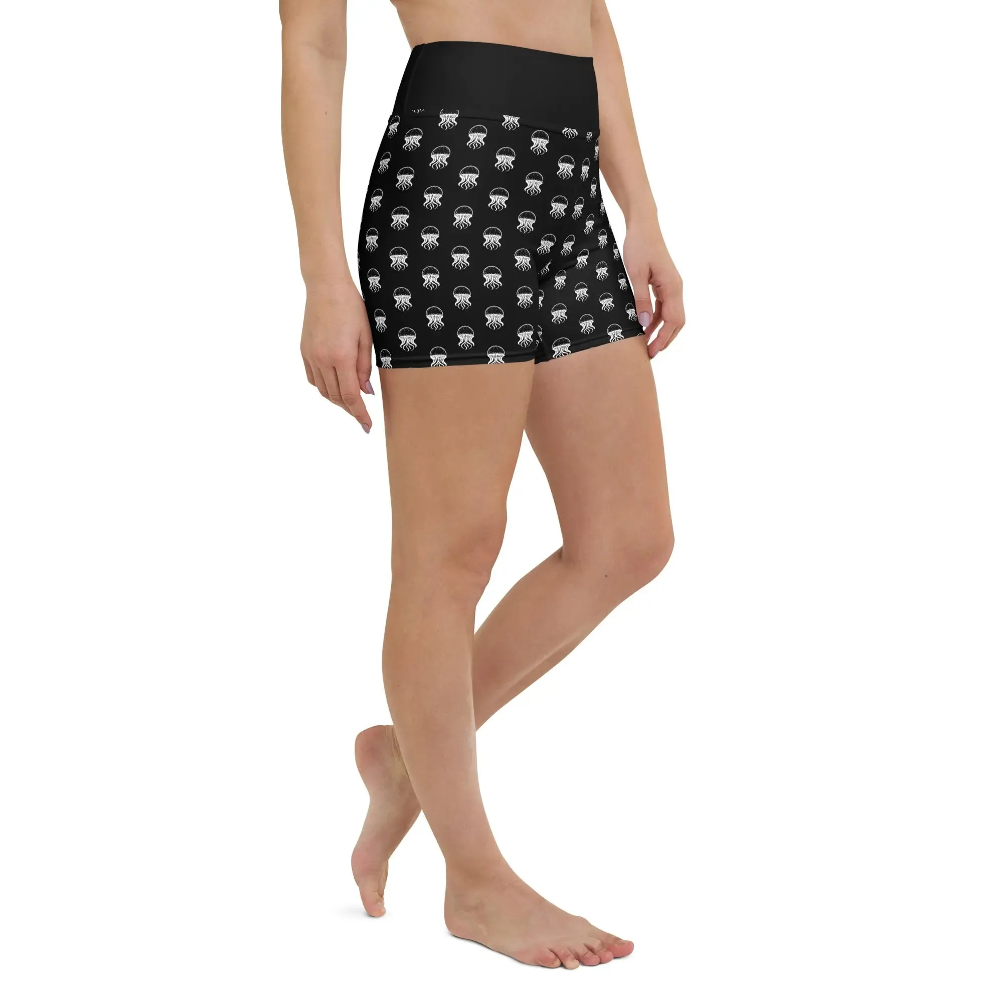 Yoga Shorts - Jellyfish Invaders