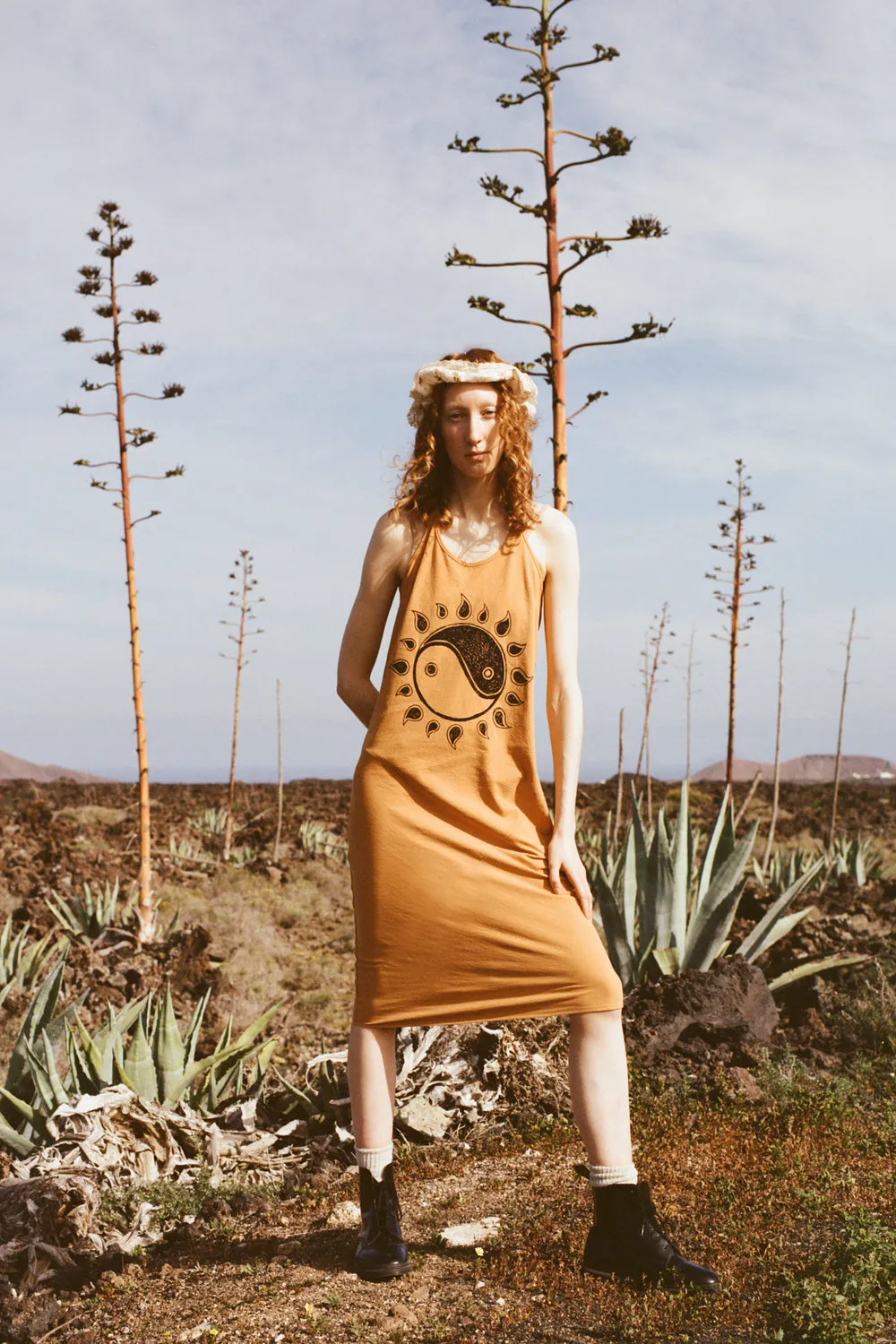 Zinnia dress in apricot