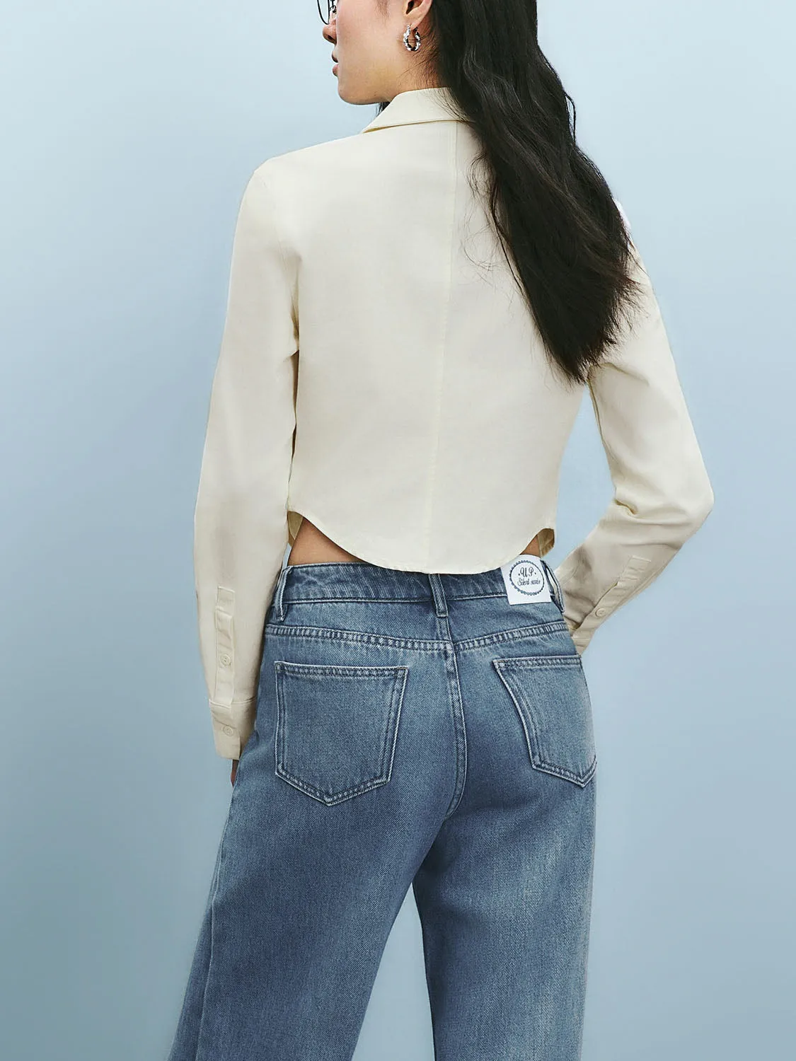 Zip Up Front Long Sleeve Shirts