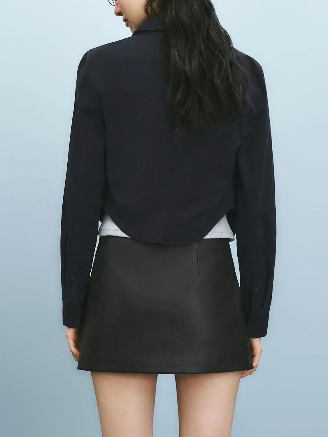 Zip Up Front Long Sleeve Shirts