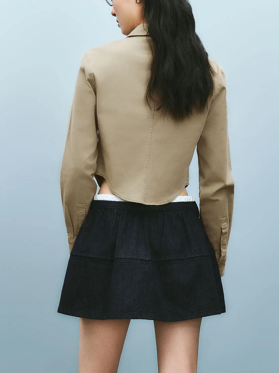 Zip Up Front Long Sleeve Shirts