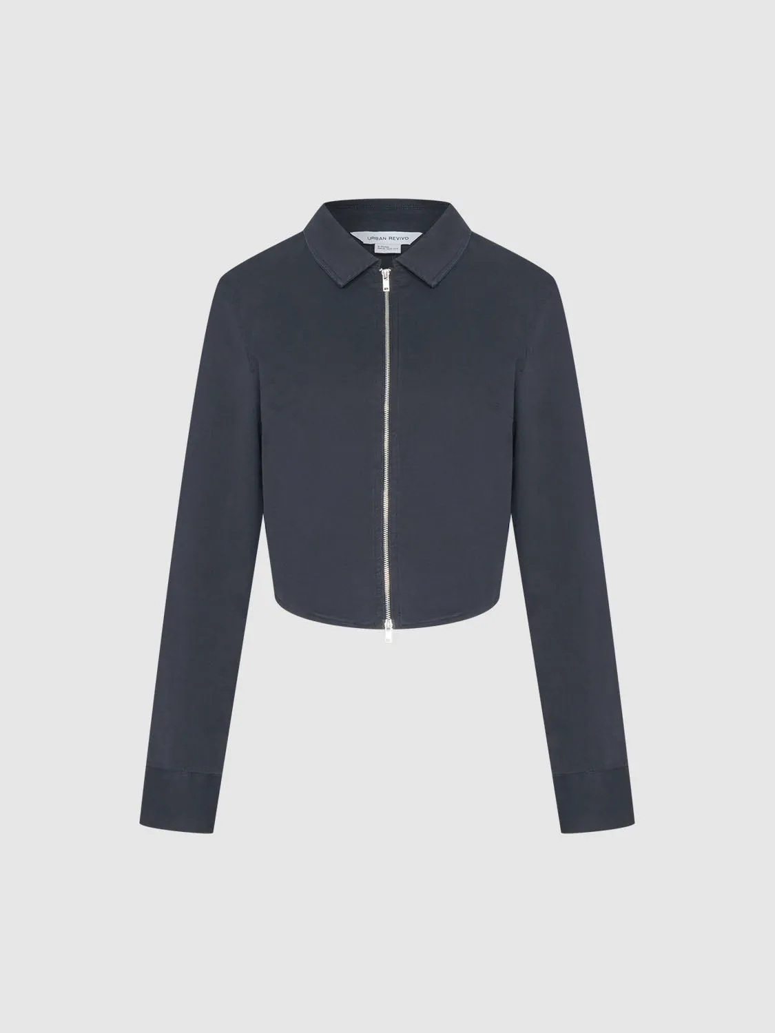 Zip Up Front Long Sleeve Shirts