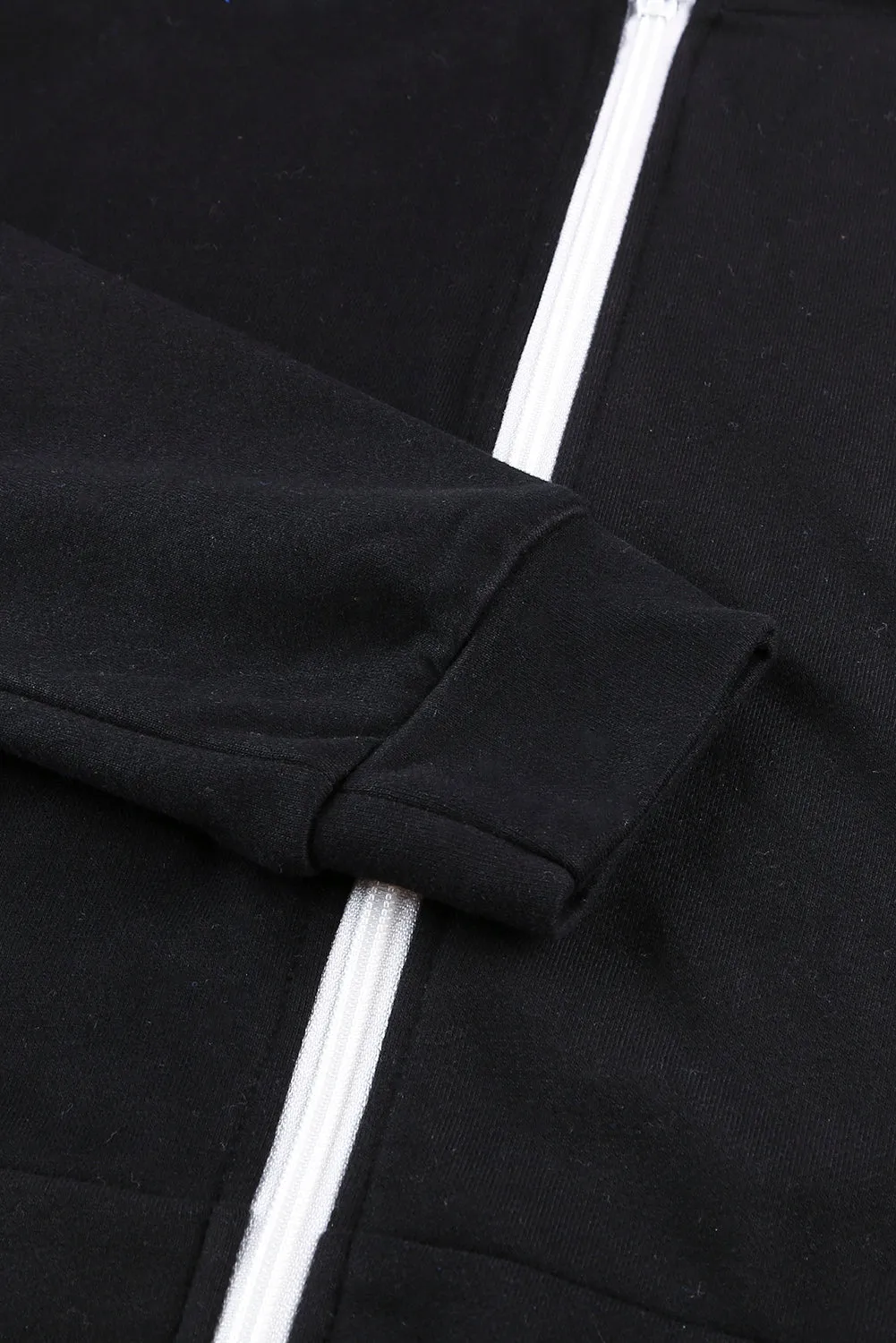 Zip-Up Pocket Drawstring Hoodie Jacket