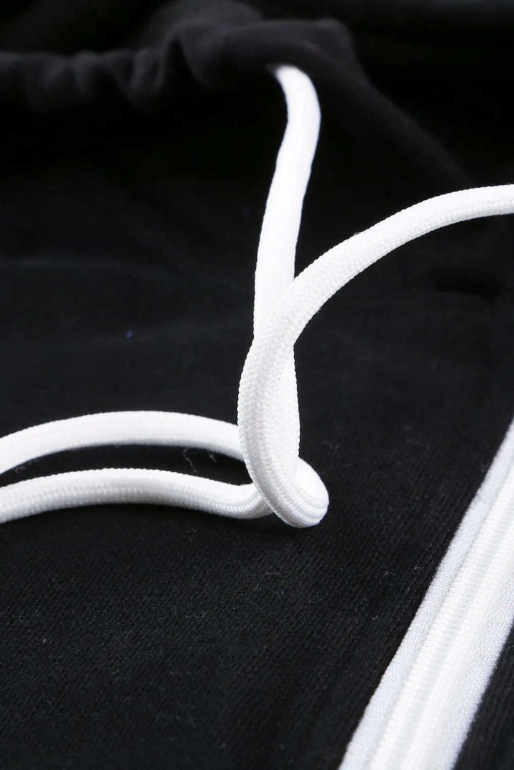 Zip-Up Pocket Drawstring Hoodie Jacket