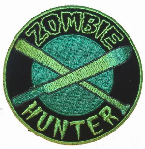 Zombie Hunter Patch – 4-Inch Fully Embroidered Design